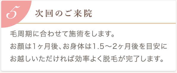 5.次回のご来院