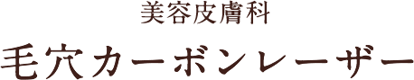 美容皮膚科 毛穴カーボンレーザー